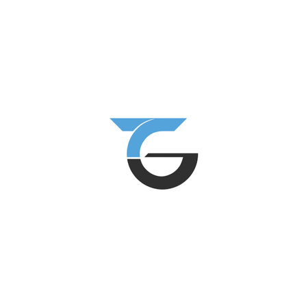 Alphabet Initials logo TG, GT, T and G