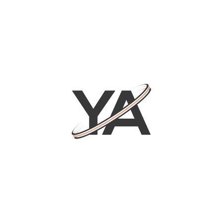 Alphabet Initials logo YA, AY, Y and Aのイラスト素材
