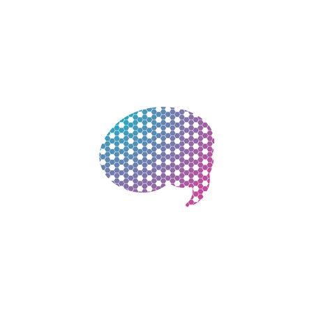 Brain logo design with tech connect designのイラスト素材