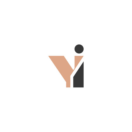 Alphabet Initials logo IY, YI, I and Yのイラスト素材
