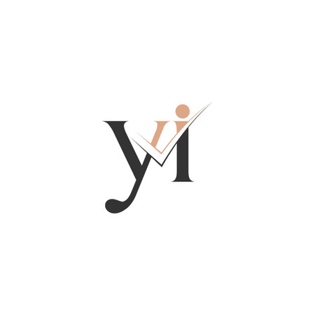 Alphabet Initials logo IY, YI, I and Yのイラスト素材