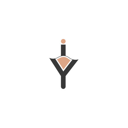 Alphabet Initials logo IY, YI, I and Yのイラスト素材