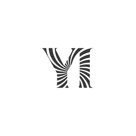 Alphabet Initials logo IY, YI, I and Yのイラスト素材