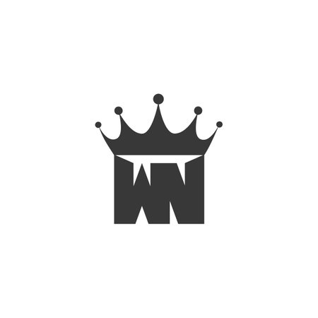 Alphabet Initials logo NW, WN, N and Wのイラスト素材