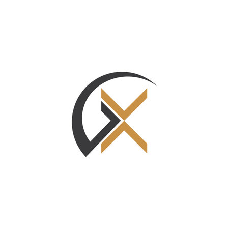 Alphabet Initials logo GX, XG, X and Gのイラスト素材
