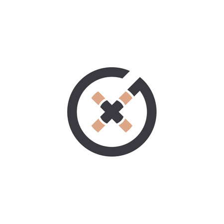 Alphabet Initials logo GX, XG, X and G
