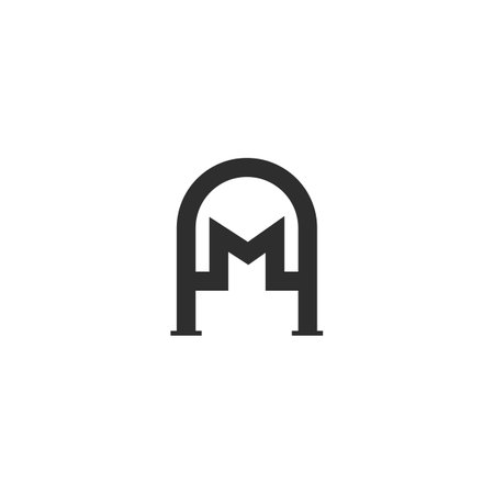 Alphabet Initials logo AM, MA, M and Aのイラスト素材