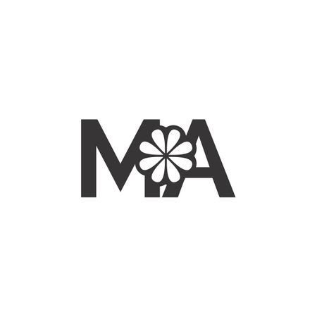 Alphabet Initials logo AM, MA, M and Aのイラスト素材