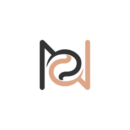 Alphabet Initials logo ZN, NZ, Z and Nのイラスト素材