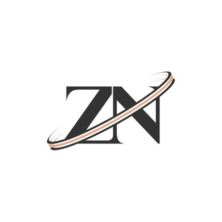 Alphabet Initials logo ZN, NZ, Z and Nのイラスト素材