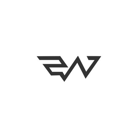 Alphabet Initials logo ZN, NZ, Z and Nのイラスト素材