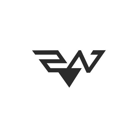 Alphabet Initials logo ZN, NZ, Z and Nのイラスト素材