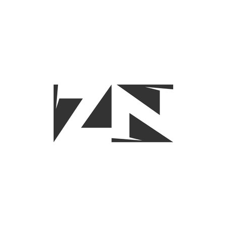 Alphabet Initials logo ZN, NZ, Z and Nのイラスト素材