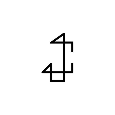 JC, CJ, Abstract initial monogram letter alphabet logo designのイラスト素材