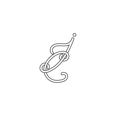 JC, CJ, Abstract initial monogram letter alphabet logo designのイラスト素材