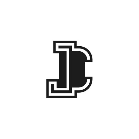 JC, CJ, Abstract initial monogram letter alphabet logo designのイラスト素材