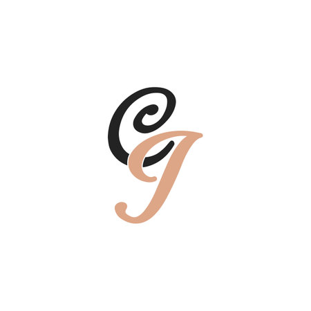 JC, CJ, Abstract initial monogram letter alphabet logo designのイラスト素材