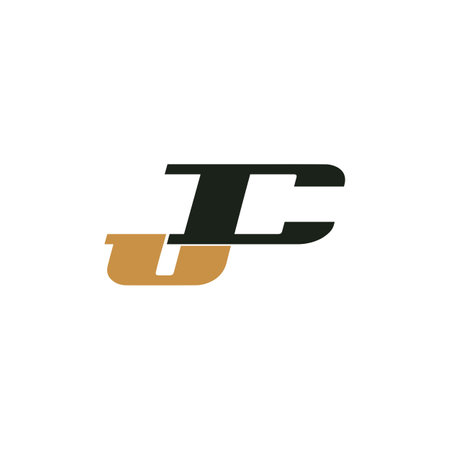 JC, CJ, Abstract initial monogram letter alphabet logo designのイラスト素材