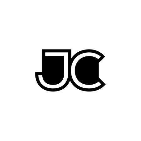 JC, CJ, Abstract initial monogram letter alphabet logo designのイラスト素材