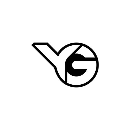 Alphabet Initials logo GY, YG, G and Yのイラスト素材