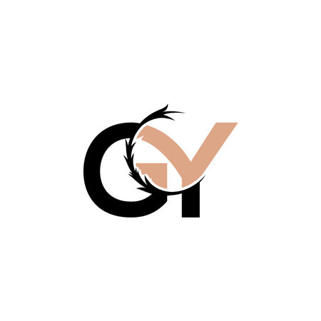 Alphabet Initials logo GY, YG, G and Yのイラスト素材