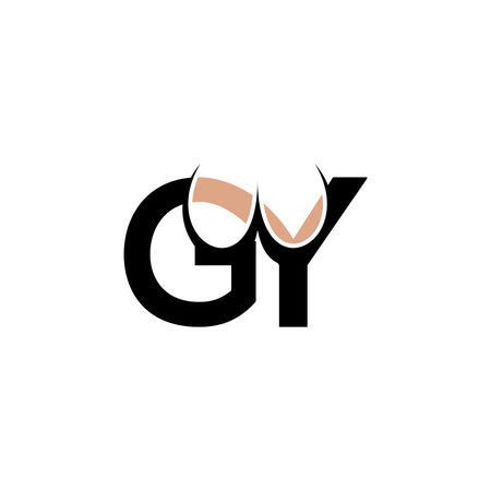 Alphabet Initials logo GY, YG, G and Yのイラスト素材