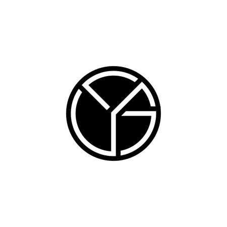 Alphabet Initials logo GY, YG, G and Yのイラスト素材