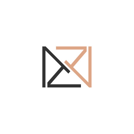 Alphabet Initials logo ZN, NZ, Z and Nのイラスト素材