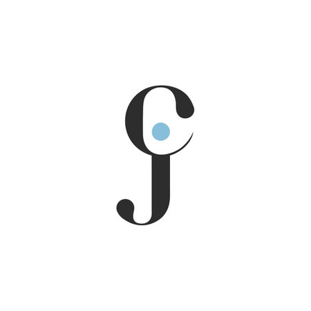 JC, CJ, Abstract initial monogram letter alphabet logo designのイラスト素材