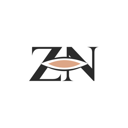 Alphabet Initials logo ZN, NZ, Z and Nのイラスト素材
