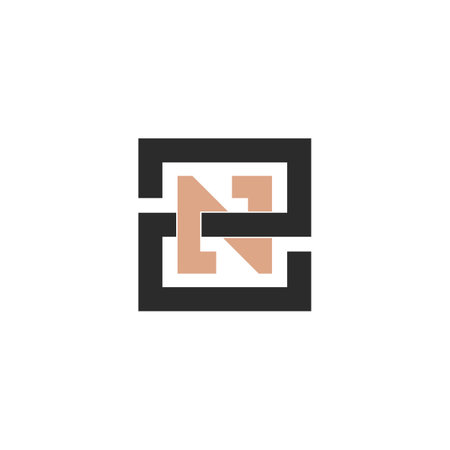 Alphabet Initials logo ZN, NZ, Z and Nのイラスト素材