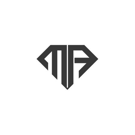 Initial letter mf logo or ff logo vector design template.のイラスト素材