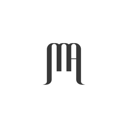 Alphabet Initials logo AM, MA, M and Aのイラスト素材