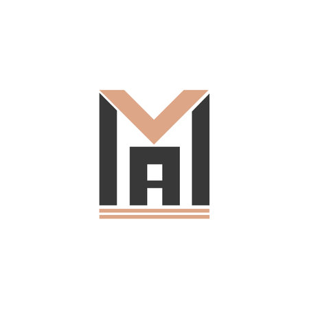 Alphabet Initials logo AM, MA, M and Aのイラスト素材