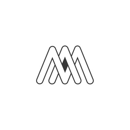 Alphabet Initials logo AM, MA, M and Aのイラスト素材