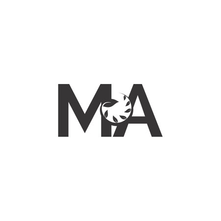 Alphabet Initials logo AM, MA, M and Aのイラスト素材