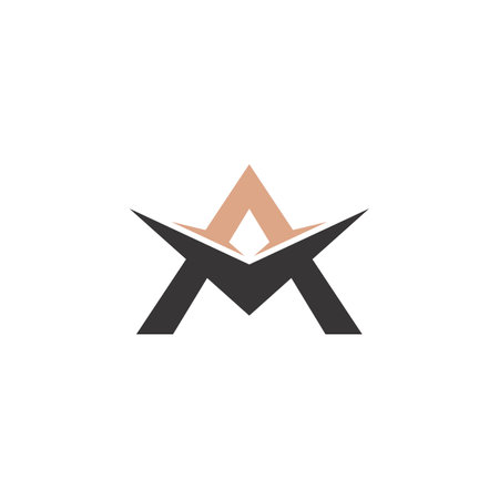 Alphabet Initials logo AM, MA, M and Aのイラスト素材