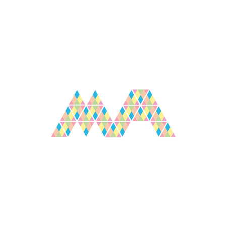 Alphabet Initials logo AM, MA, M and Aのイラスト素材