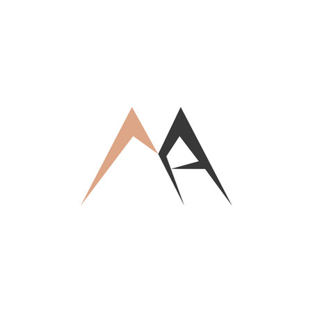 Alphabet Initials logo AM, MA, M and Aのイラスト素材