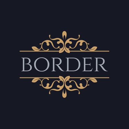 title border. Classic floral ornament. decorative frame.のイラスト素材