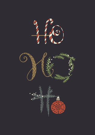 Christmas card, poster. New Year lettering.のイラスト素材