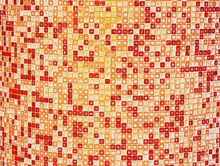 Orange and white checkered abstract image for backgrounds or wallpaper.