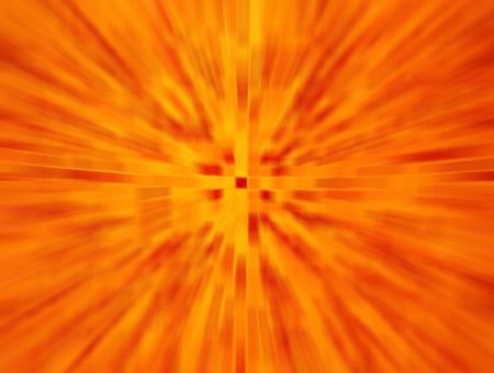 Orange exploding abstract image for backgrounds or wallpaper.の写真素材