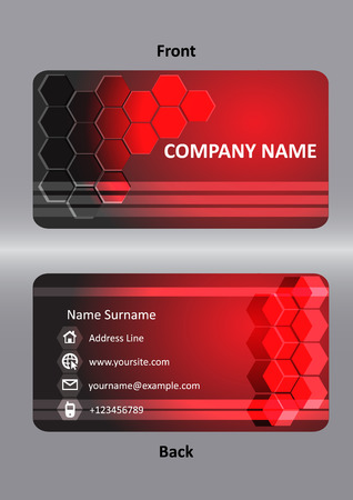 template  business red cardのイラスト素材