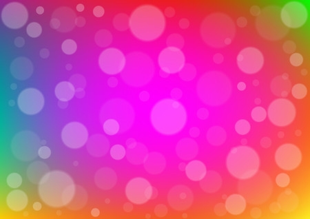 Abstract  rainbow circle bokeh on rainbow backgroundのイラスト素材