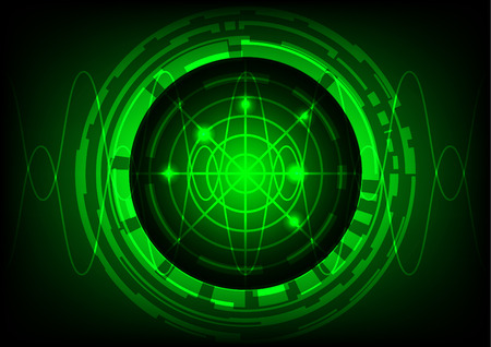 green color background ,radar,circle,lineのイラスト素材