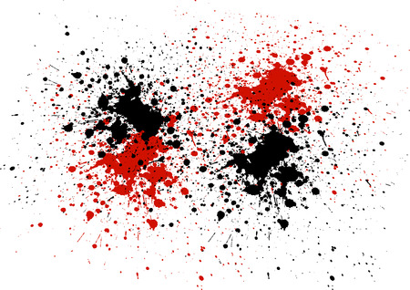 Abstract background with red and black color splattersのイラスト素材