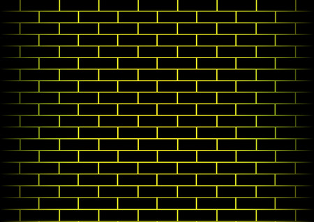 Vector brick wall black color backgroundのイラスト素材