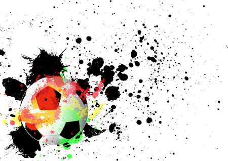 Vector splatter  soccer color designsの写真素材