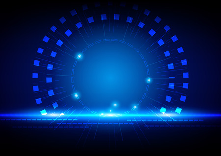 abstract technology blue light conceptのイラスト素材